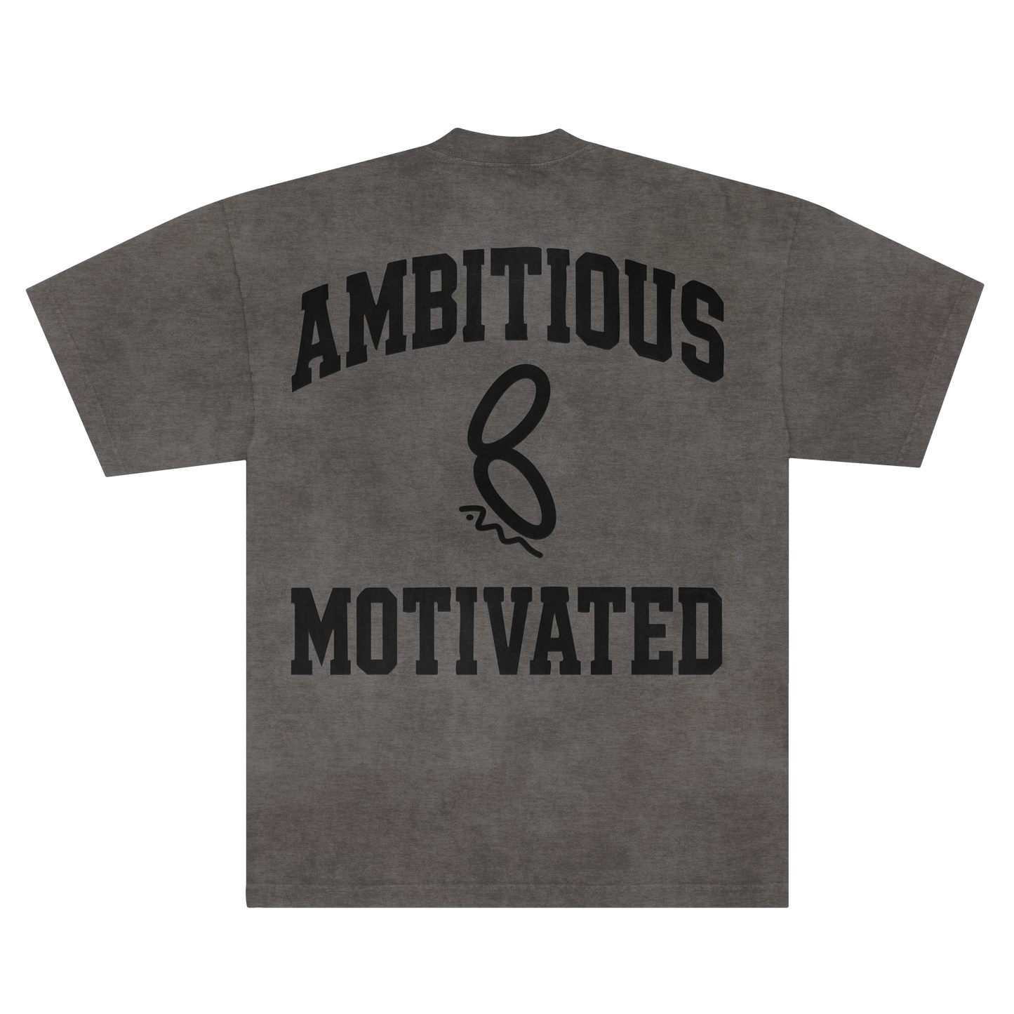 Ambitious & Motivated Drop Shoulder Puff- Vintage Grey