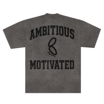 Ambitious & Motivated Drop Shoulder Puff- Vintage Grey
