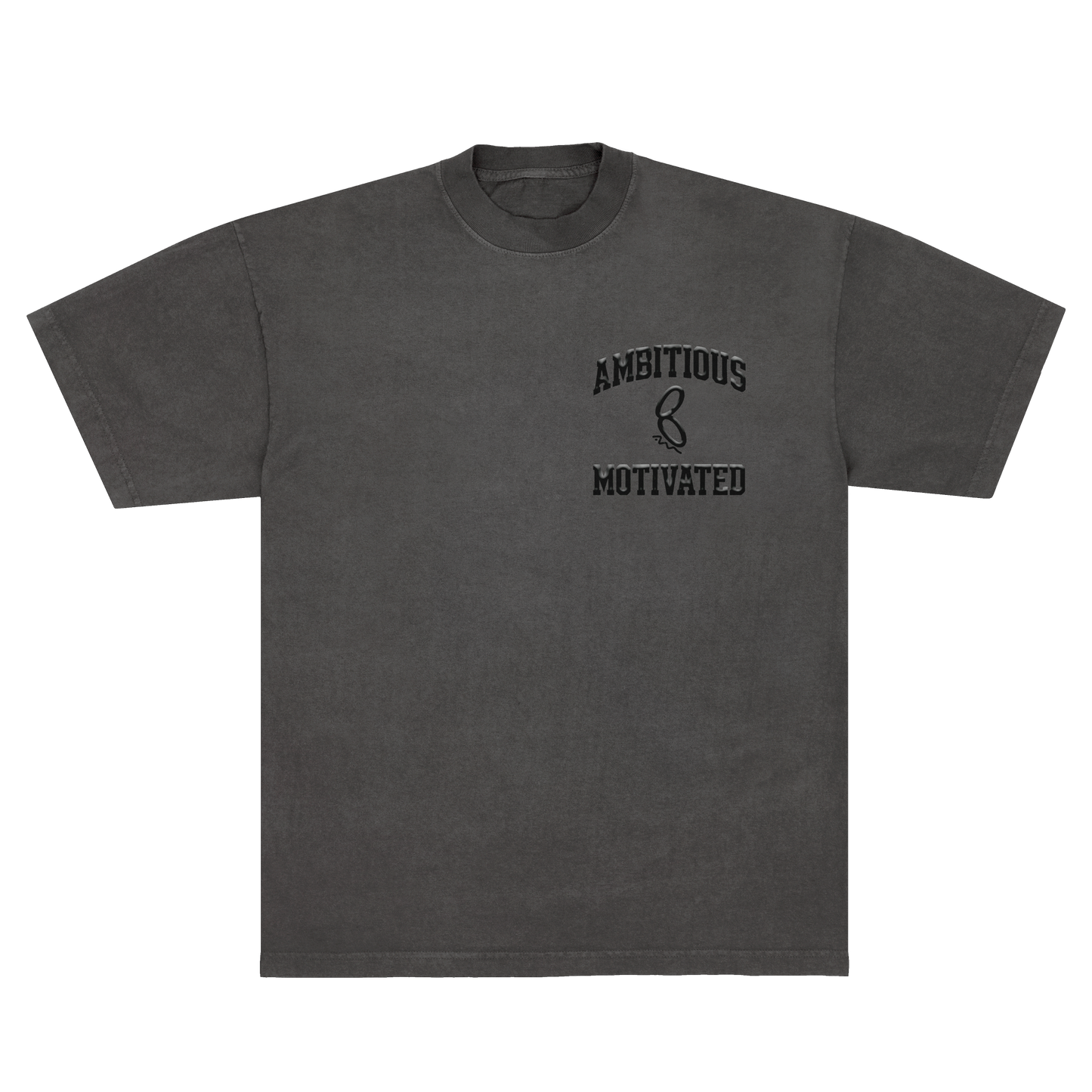 Ambitious & Motivated Drop Shoulder Puff- Vintage Grey