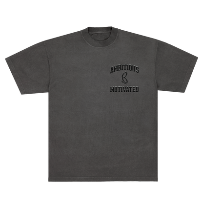 Ambitious & Motivated Drop Shoulder Puff- Vintage Grey