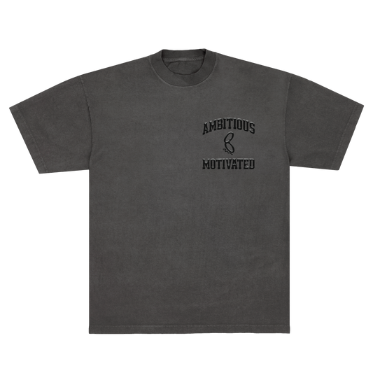 Ambitious & Motivated Drop Shoulder Puff- Vintage Grey